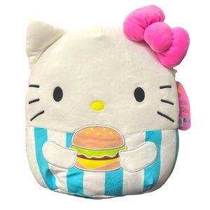 Squishmallows 10” Sanrio Hello Kitty w/ Hamburger New With Tags